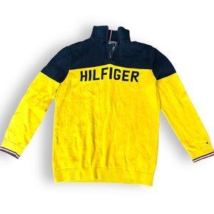 Tommy Hilfiger yellow 1/4 zip pullover
